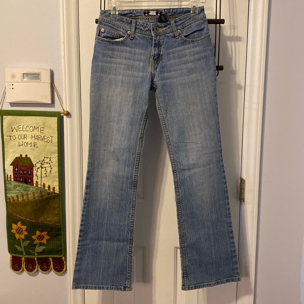 R4R Rave jeans, low cut, size 5, bootcut